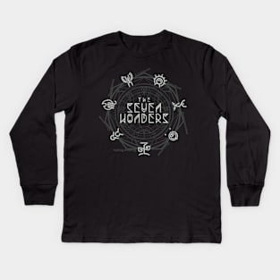 The Seven Wonders - graveyard grey Kids Long Sleeve T-Shirt